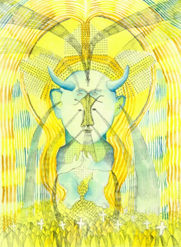 RemeRemedios_Chorar_Guardiandelaluz1_acuarelayrotuladorsobrepapel_38x28cm_2020