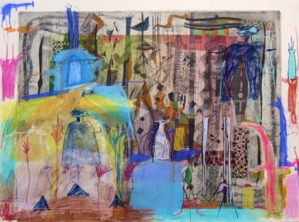 Alexandra-Dominguez_El-gorrion-de-provincias_Aguafuerte-y-pintura-sobre-papel-super-alfa_56x76cm - 970€