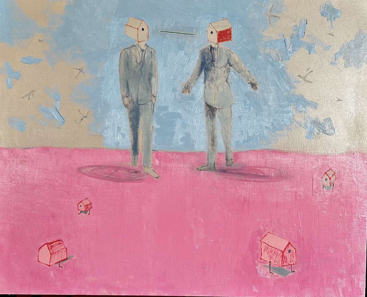 V-Mourelo_DOS-CON-LA-CABEZA-A-PAJAROS_oleo-sobre-lienzo_64x81cm V-Mourelo_DOS-CON-LA-CABEZA-A-PAJAROS_oleo-sobre-lienzo_64x81cm