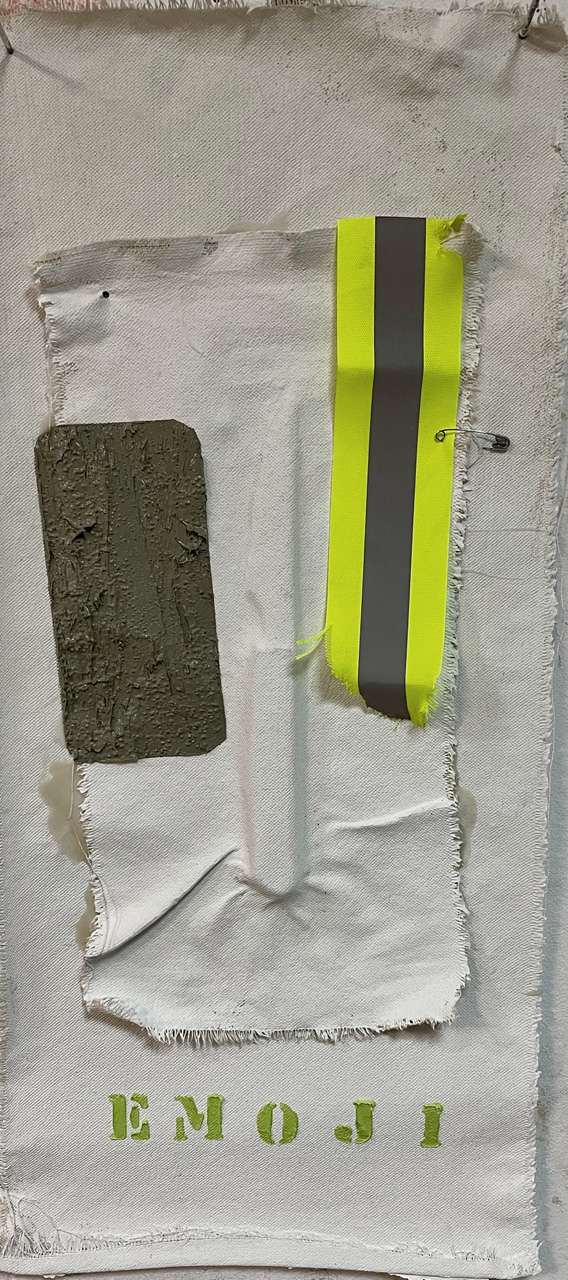 V-Mourelo_EMOJI_mixta-oleo-collage-sobre-lienzo_60x30cm