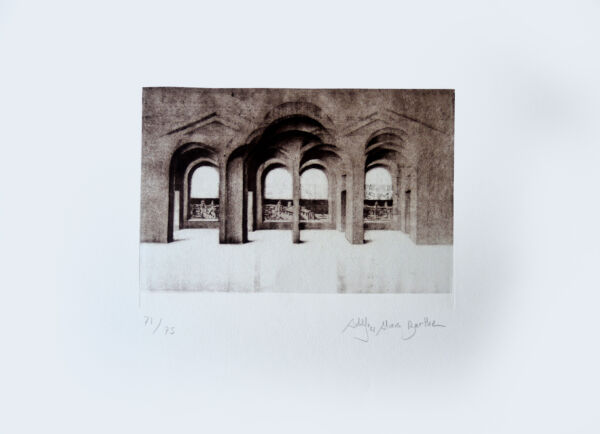 2002 Adolfo Álvarez Barthe. SIN TITULO. Grabado a la lija de agua. Medidas 50x70 cms. Mancha 25x35 cms