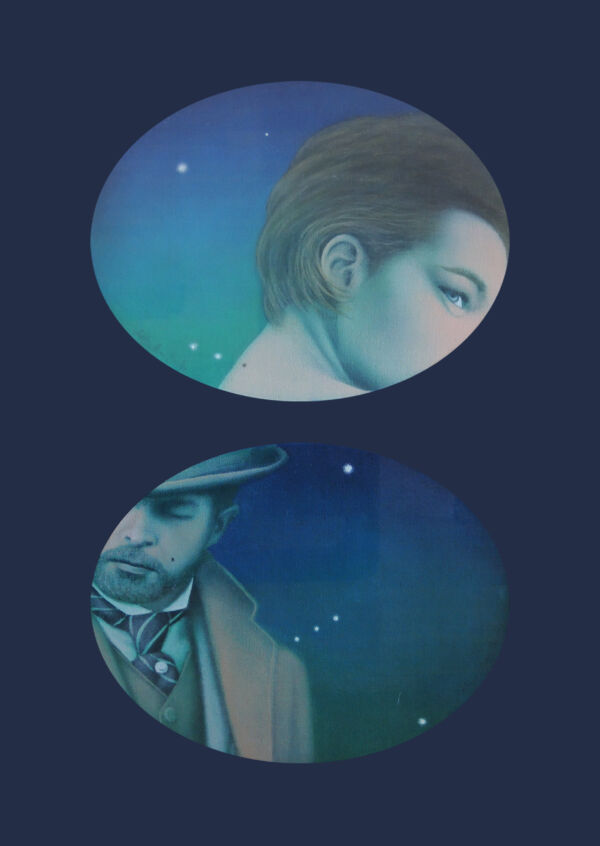 2014 Adolfo Álvarez Barthe. AMANTES SEPARADOS b. Temple-lienzo-cartón. 2 piezas de 24x30 cms c.u