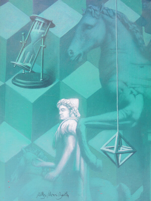 2021 Adolfo Álvarez Barthe. LOS DIÓSCUROS. Temple-tabl a. 40x30cm