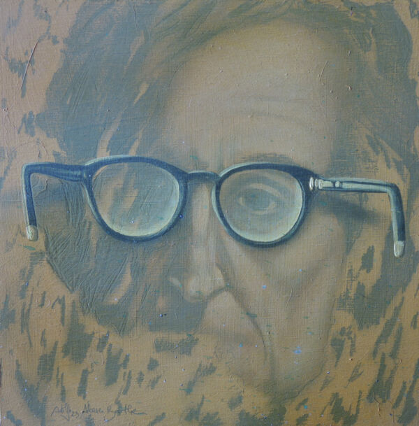 2023 Adolfo Álvarez Barthe. A OBSERVADOR Y OBSERVANDO. T emple-tabla. 25X25 cms