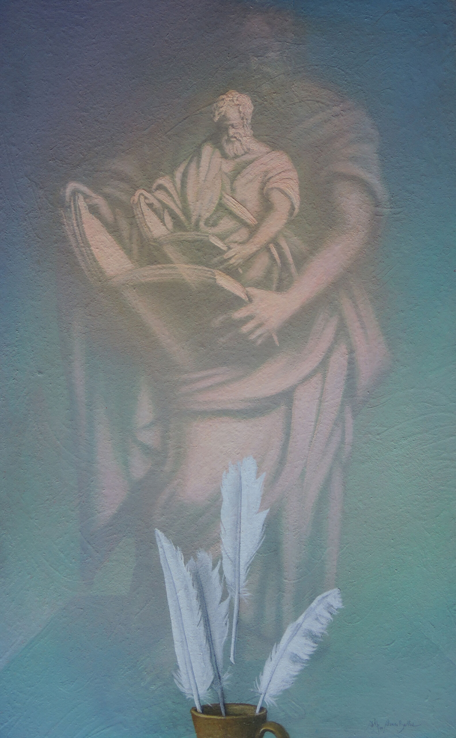 2024 Adolfo Álvarez Barthe. SAN MATEO. Temple-tabla. 80X 50 cms 2024 Adolfo Álvarez Barthe. SAN MATEO. Temple-tabla. 80X 50 cms