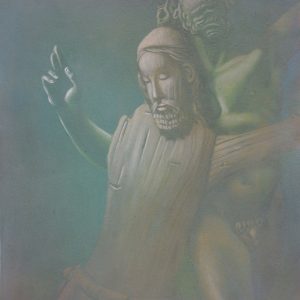 2020 Adolfo Álvarez Barthe. BENDICION(ES). Temple vinílico-papel. 45x32,5 cm