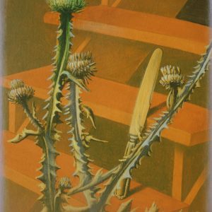 2020 Adolfo Álvarez Barthe. QUO NON ASCENDAM. Temple vin ilico-papel. 31,5x23 cms