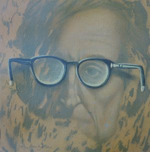 2023 Adolfo Álvarez Barthe. A OBSERVADOR Y OBSERVANDO. T emple-tabla. 25X25 cms