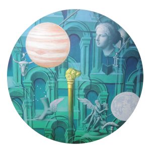 2024 Adolfo Álvarez Barthe. ADOLFO, temple sobre tabla, 80 cms de diametro