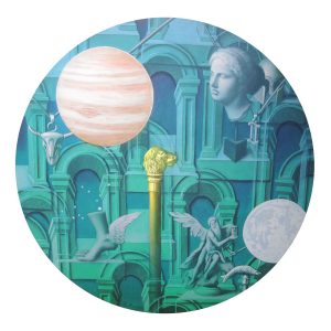 2024 Adolfo Álvarez Barthe. ADOLFO, temple sobre tabla, 80 cms de diametro