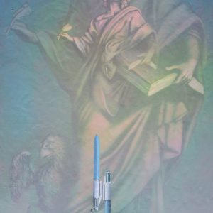 2024 Adolfo Álvarez Barthe. SAN JUAN. Temple-tabla. 80X5 0 cms