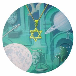 2025 Adolfo Álvarez Barthe. Carta astral, temple sobre tabla, 40 cm de diametro