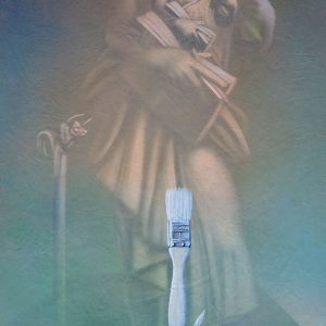 2025 Adolfo Álvarez Barthe. SAN LUCAS. Temple-tabla. 80X 50 cms