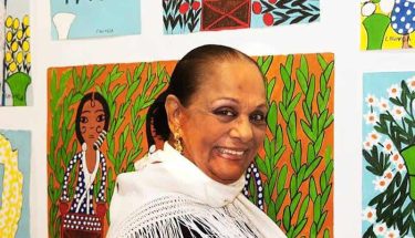 La Chunga durante la presentación de su exposición en la galería ármaga (León). © Fotografía: CUEVAS.