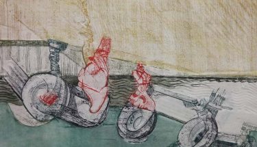 Detalle de una obra de Lucio Muñoz que se puede ver en Gordoncillo.