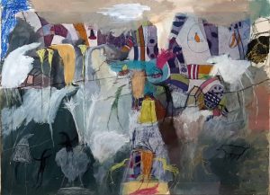 Alexandra-Dominguez_De-pajaro-o-volcan_Aguafuerte-y-pintura-sobre-papel-super-alfa_56x76cm - 970€