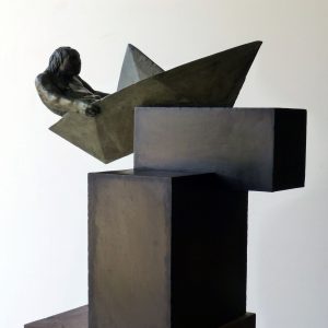 El argonauta 250 ejemplares. 2021. Hierro y bronce. 20,5 x 12 x 23,5