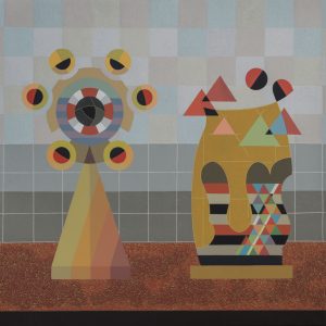 Enrique Guzpeña - La morada y el afecto. Acrílico sobre lienzo. 100x100. 2022