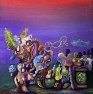 Ángel caballito 60x60cm