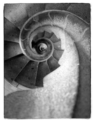 Julia G. Liébana escalera caracol sagrada Familia