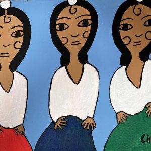 LaChunga_tresgitanllasenblanco_35x25cm