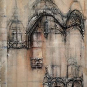 Mark Howie - Interpretación de dibujo de Gaudí. Técnica mixta, 81x54