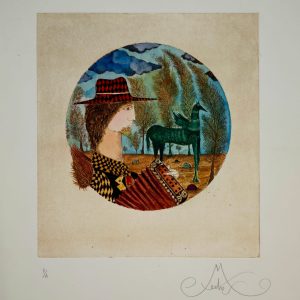 Monotipo mancha 24,7 x 23 cm, papel 41,5 x 34 cm