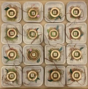 MosaicoV, mixta sobre Tabla , 70 x 70 cm 2020