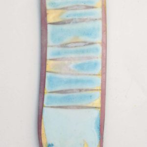 Pa(i)saje azul, 2025. Acrilico y parafina sobre poliestireno extruido, 53 x 22 x 4 cm.