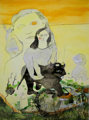 Reme-Remedios_Chorar-morrer-vivir_tecnica-mixta-sobre-papel_75x55cm_2021