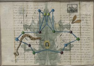 T, gancedo, serie escrituras V 32 x 44 cm- 1600€