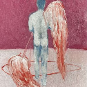 V-Mourelo_THE-ANGEL-OF-THE-ODD_oleo-sobre-lienzo_35x27cm