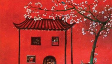 Casita colorada. © Pintura de José de León.